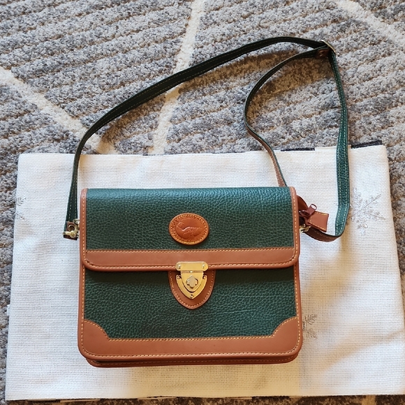 Carina Int'l Inc Handbags - Corina Int’l Inc. Green and Brown Leather Crossbody Bag